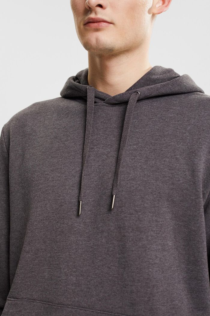 Hooded sweatshirt made of recycled material, DARK GREY, detail image number 0