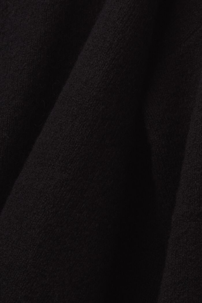 Mockneck Sweater, BLACK, detail image number 5