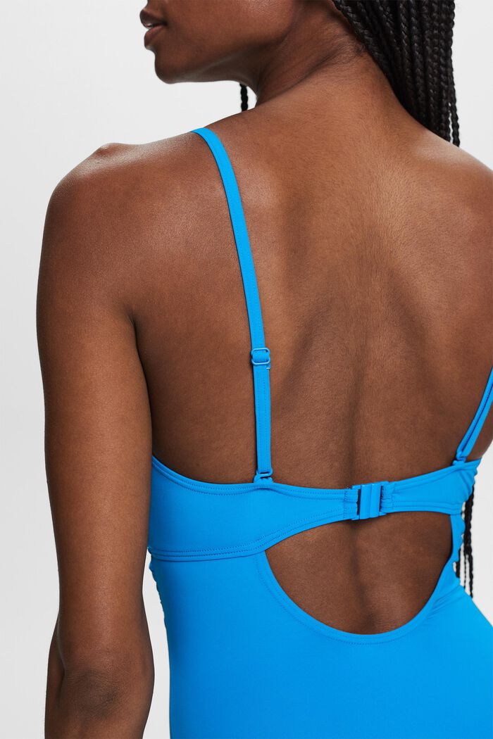 Recycled: swimsuit with a knot detail, BLUE, detail image number 3