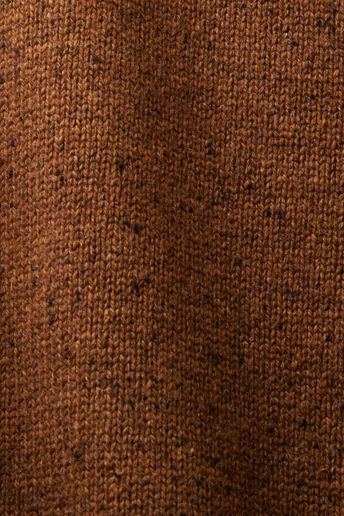Wool-Blend Mockneck Sweater, BARK, detail image number 5