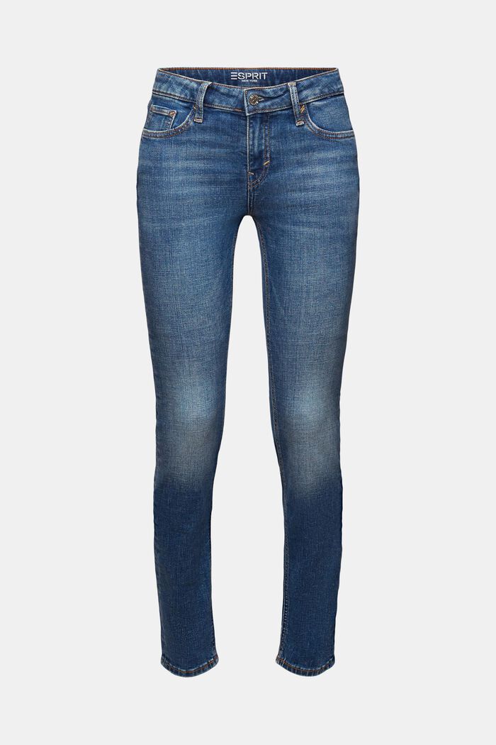 Recycled: mid-rise slim fit stretch jeans, BLUE MEDIUM WASHED, detail image number 7