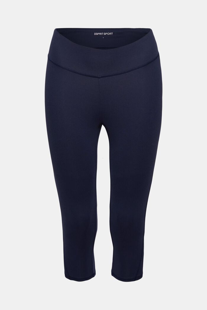 Recycled: high-performance leggings with an E-DRY finish, NAVY, overview