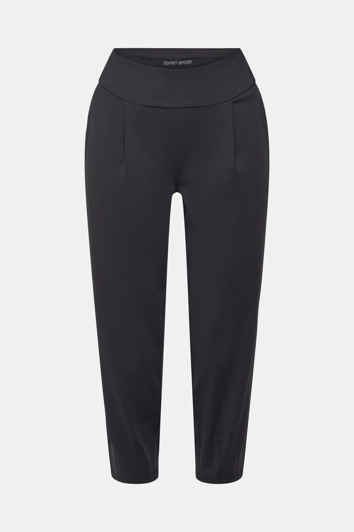 Cropped jersey joggers with E-DRY, BLACK, overview