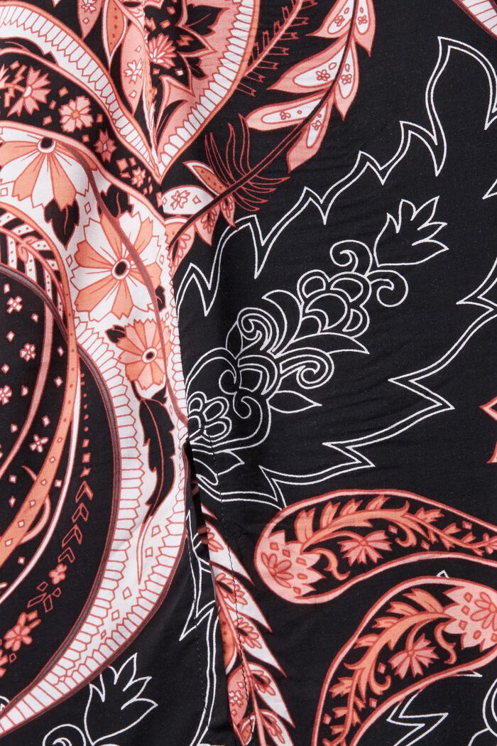 Dress with a paisley pattern, LENZING™ ECOVERO™, BLACK, detail image number 4
