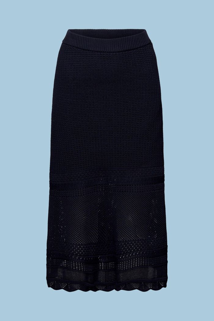 Knitted Midi Skirt, NAVY, detail image number 5
