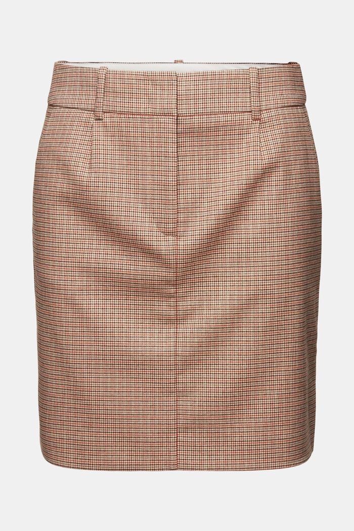 Checked Mini Skirt, CARAMEL, detail image number 6