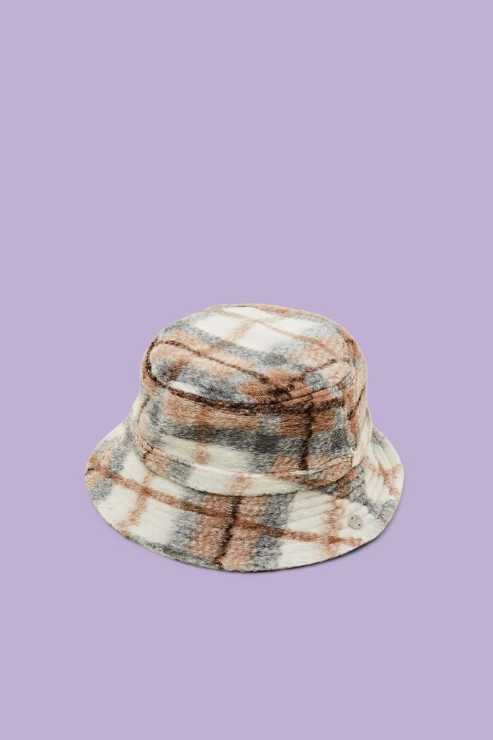 Brushed Plaid Bucket Hat, BARK, detail image number 0