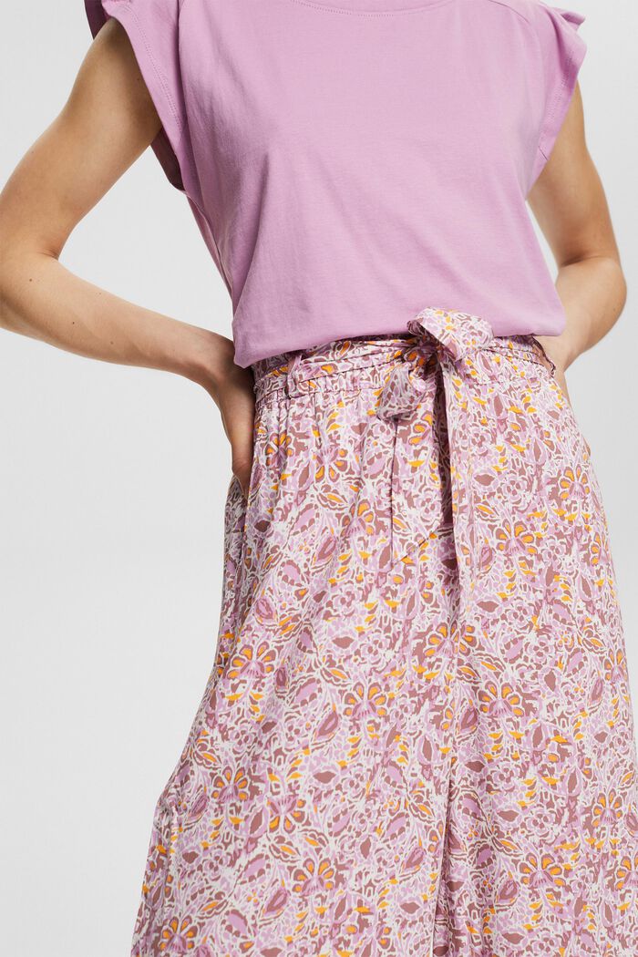 Culottes with a tie-around belt, LENZING™ ECOVERO™, LILAC, detail image number 3