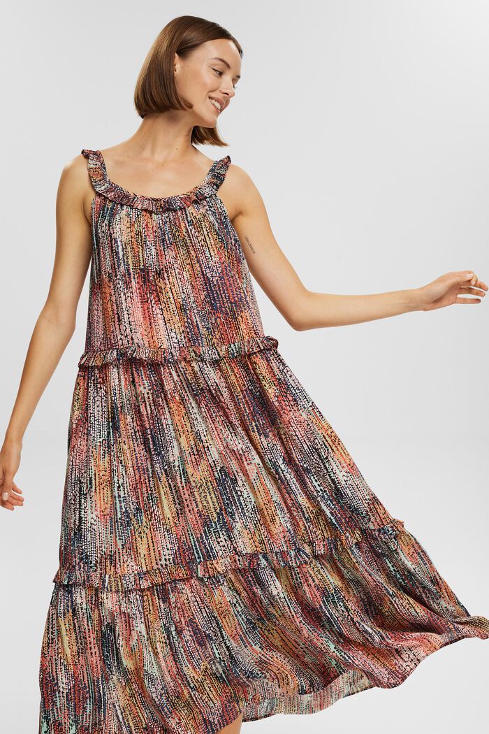 Maxi dress with a colourful pattern, MAUVE, detail image number 0