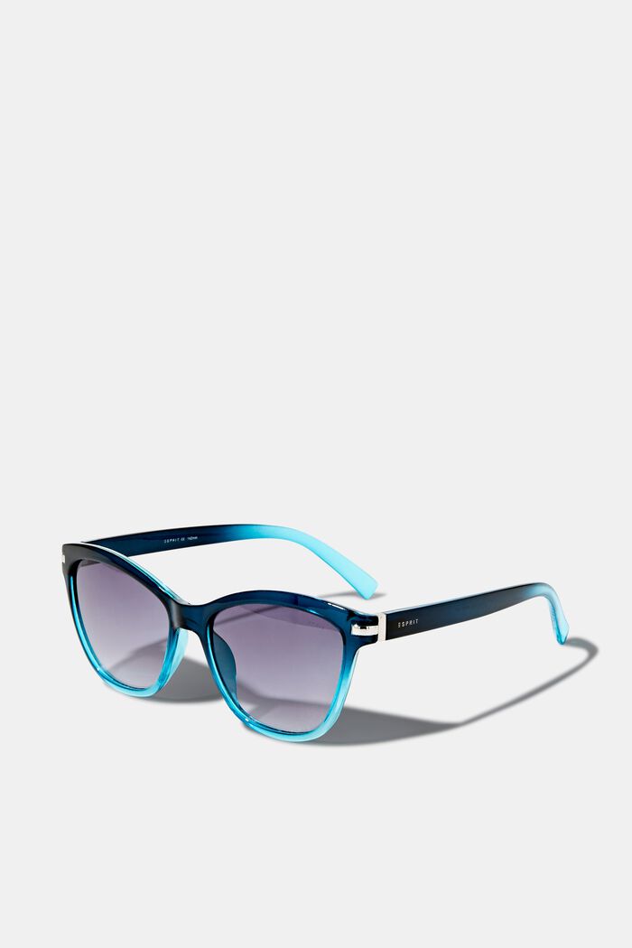 Gradient Cat-Eye Sunglasses, BLUE, detail image number 0