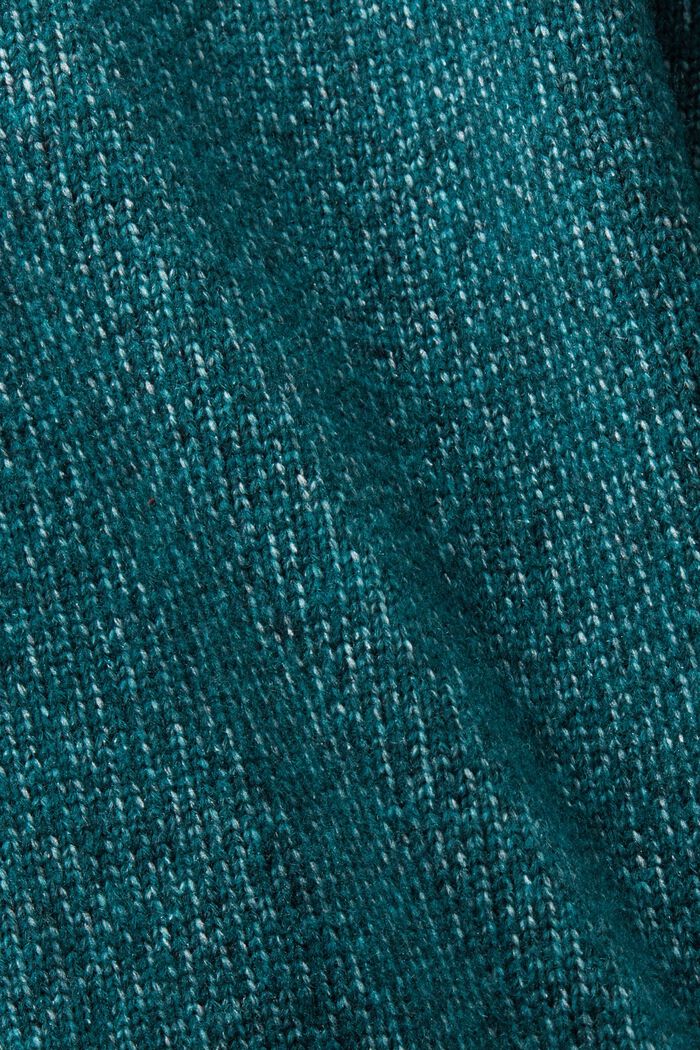 Wool Blend Crewneck Sweater, EMERALD GREEN, detail image number 4