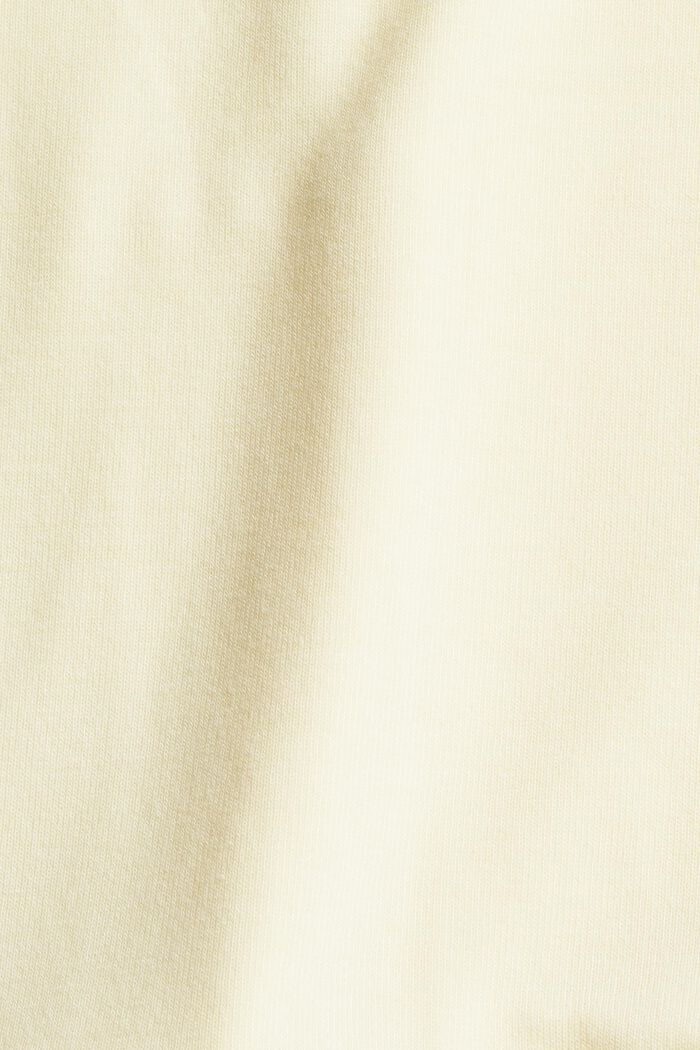 Made of recycled material: hoodie with short sleeves, PASTEL YELLOW, detail image number 1