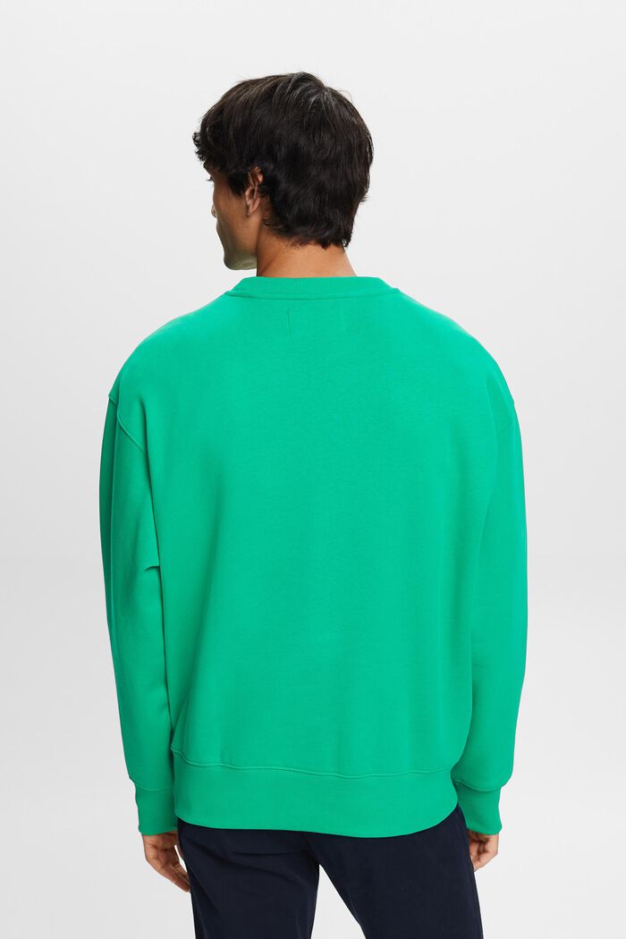 Sweatshirt with logo stitching, GREEN, detail image number 3