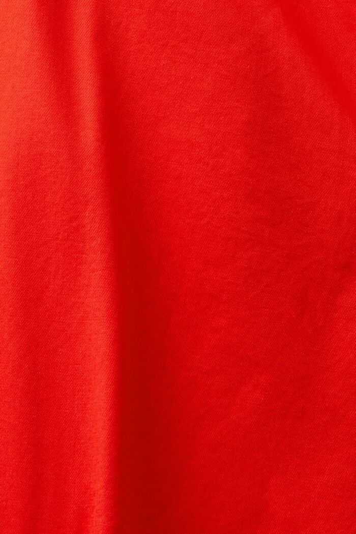 Twill Straight Cargo Pants, RED, detail image number 6