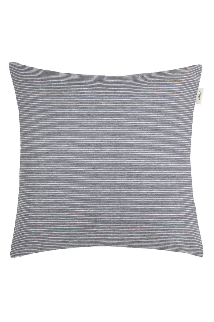 e-needlestripe cushion cover, DARK GREY, detail image number 0