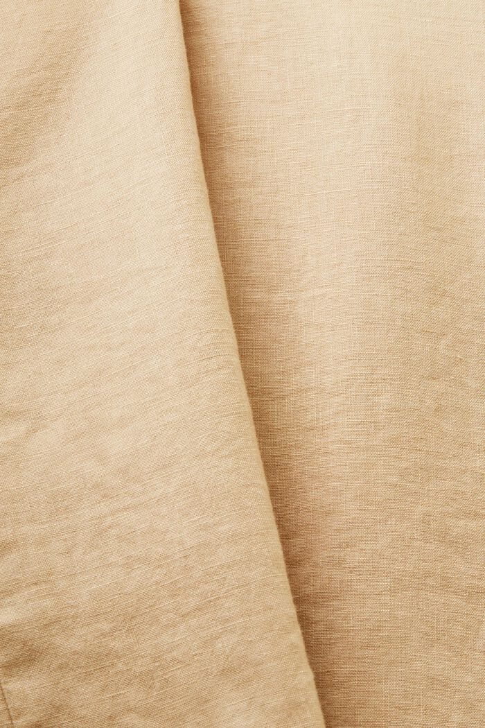 Linen Single-Breasted Blazer, BEIGE, detail image number 5