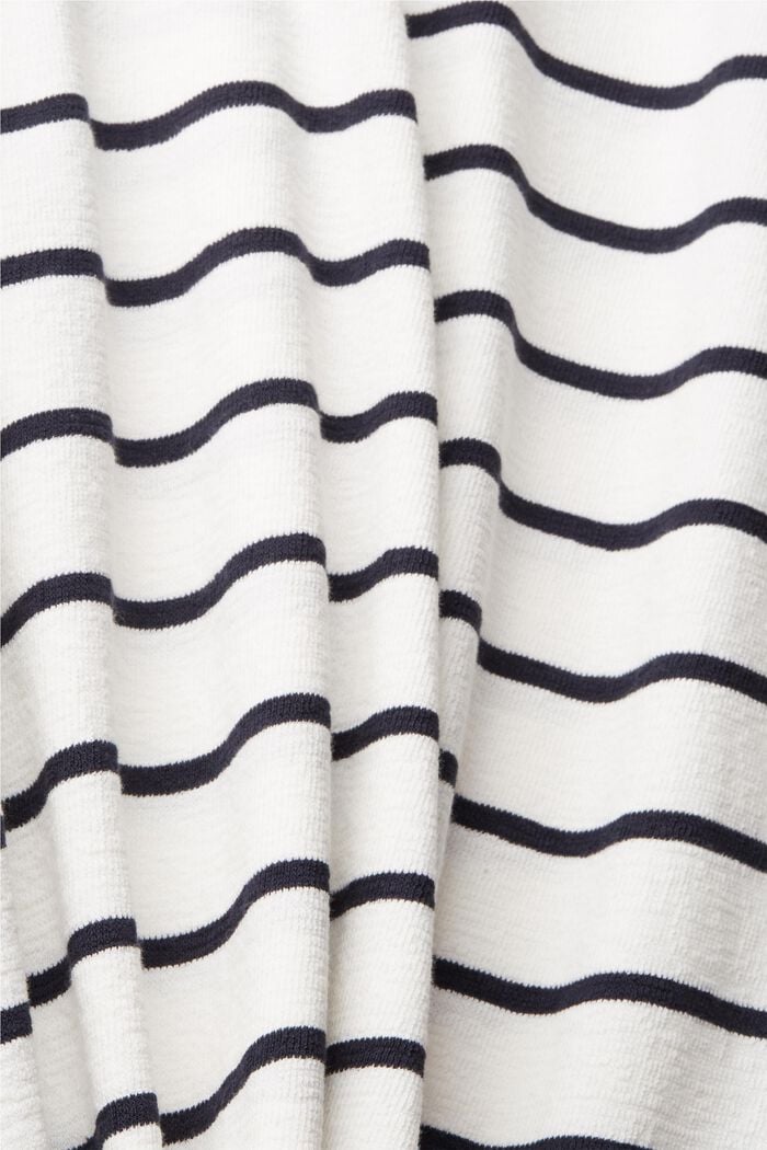 Striped textured jersey T-shirt, OFF WHITE, detail image number 5