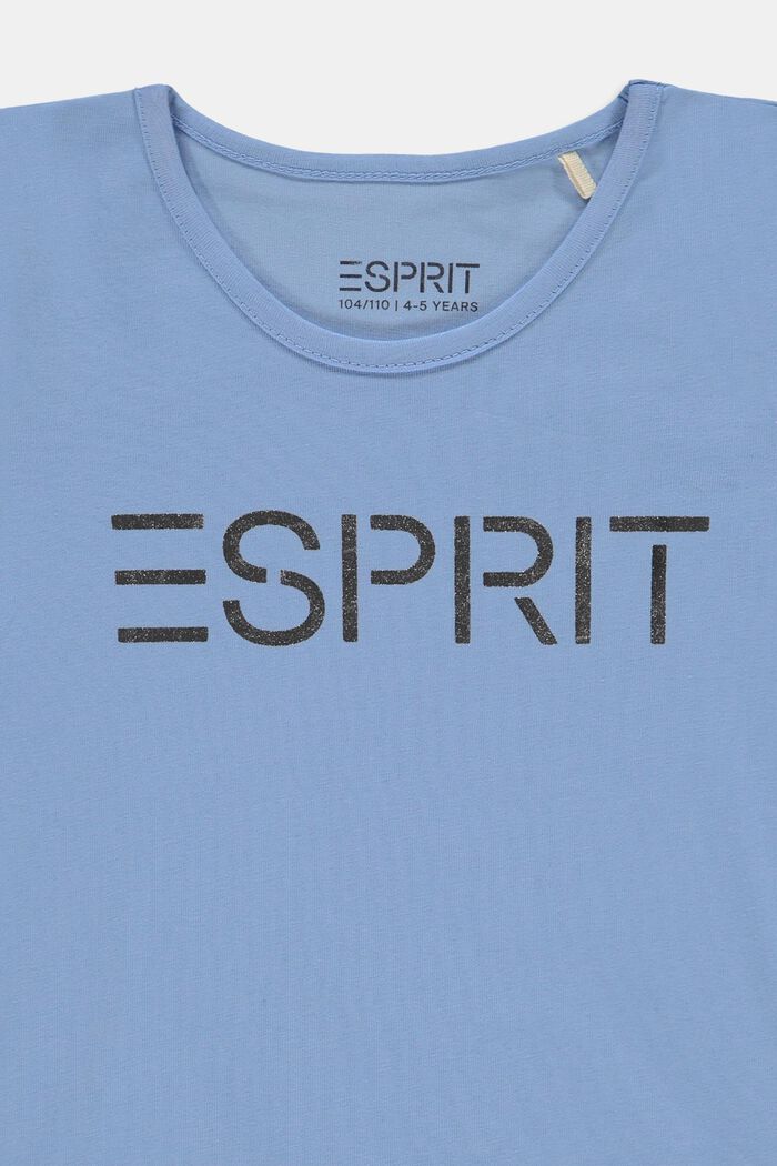 Stretchy T-shirt with a shiny logo print, BRIGHT BLUE, detail image number 2
