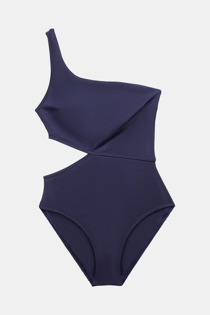 One-Shoulder Cutout Swimsuit, NAVY, detail image number 4