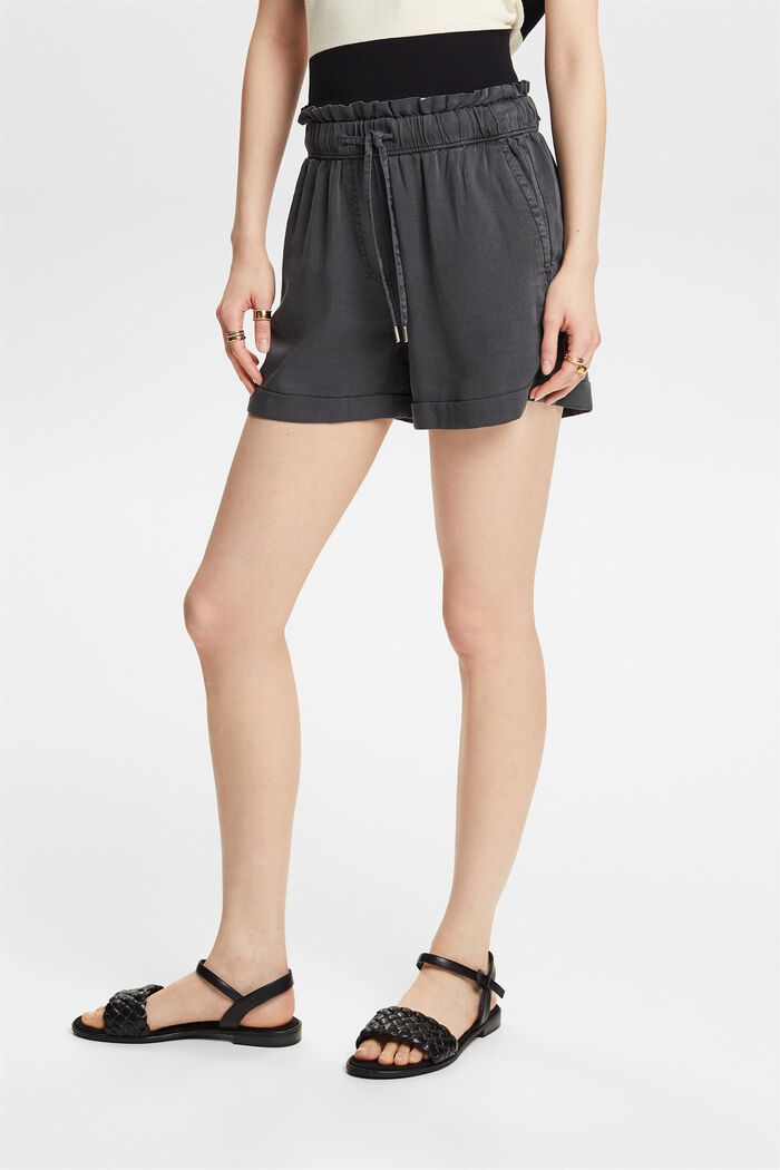 Twill Pull-On Shorts, ANTHRACITE, detail image number 0