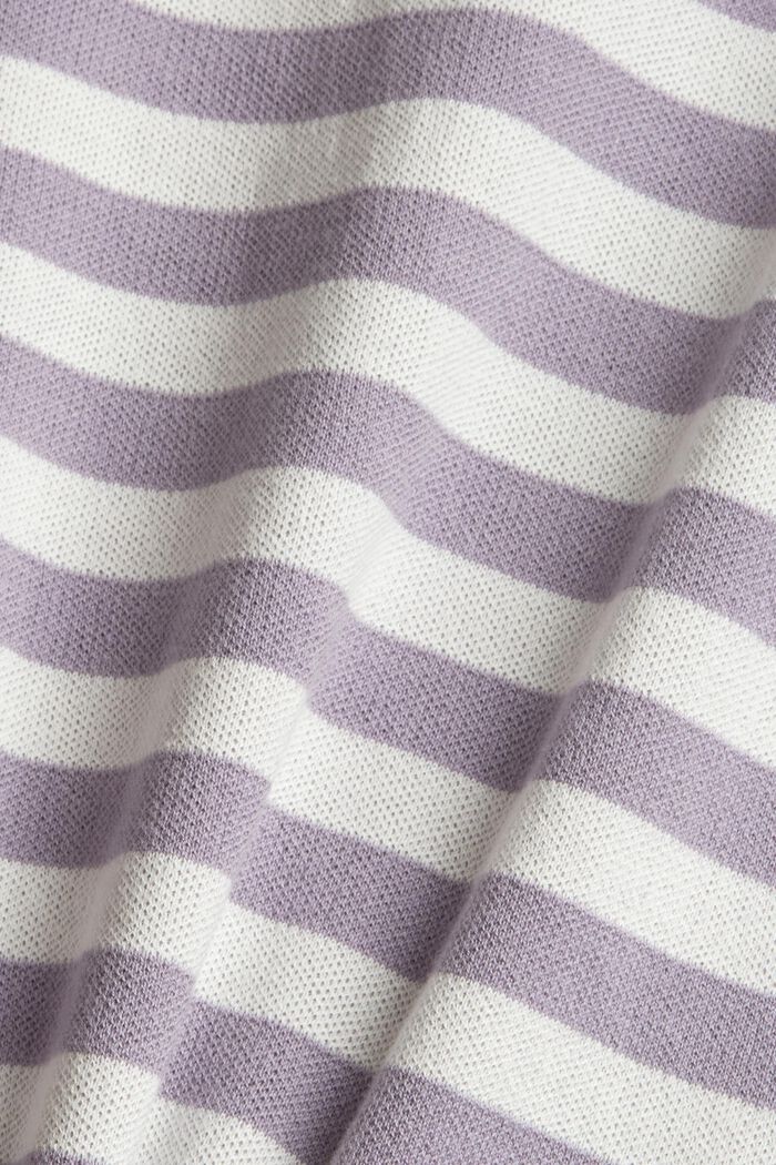 Striped jumper made of organic cotton, MAUVE, detail image number 4