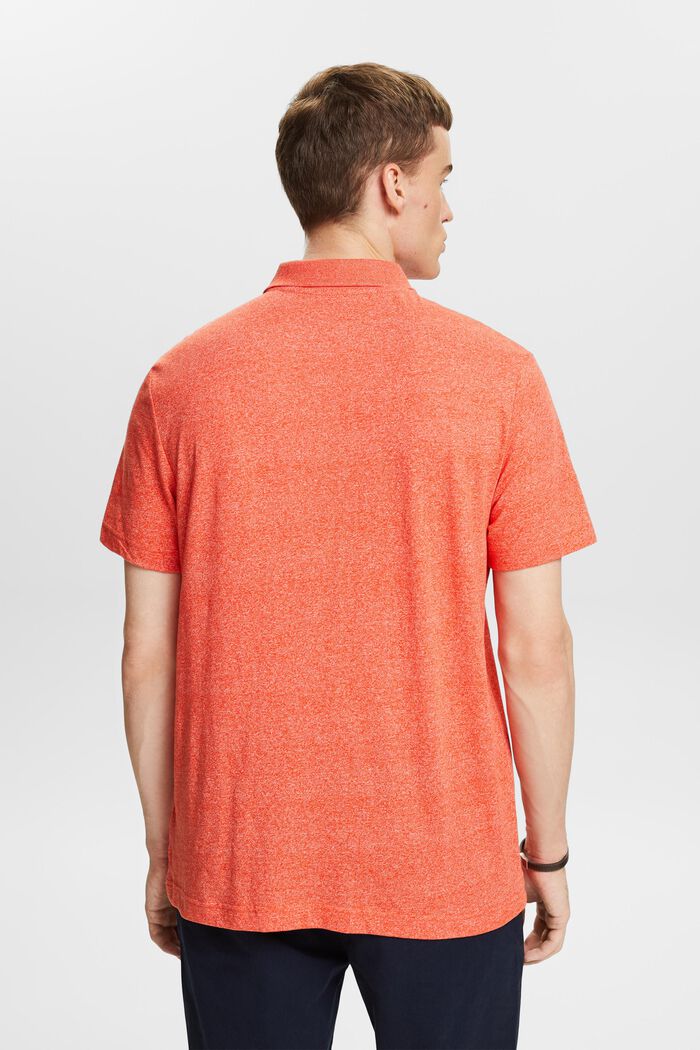 Melange Polo Shirt, BRIGHT ORANGE, detail image number 2