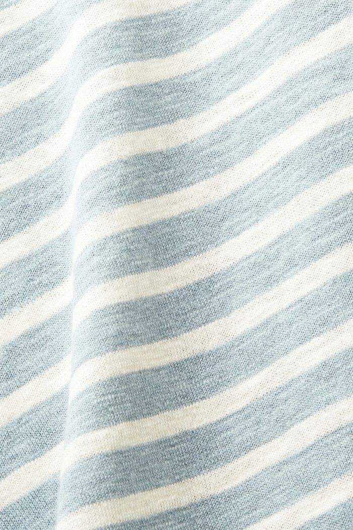 Striped Cotton-Linen Sweater, LIGHT BLUE, detail image number 4