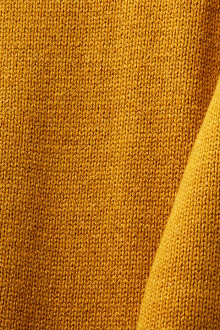 Neppy Crew Neck Sweater, AMBER YELLOW, detail image number 5