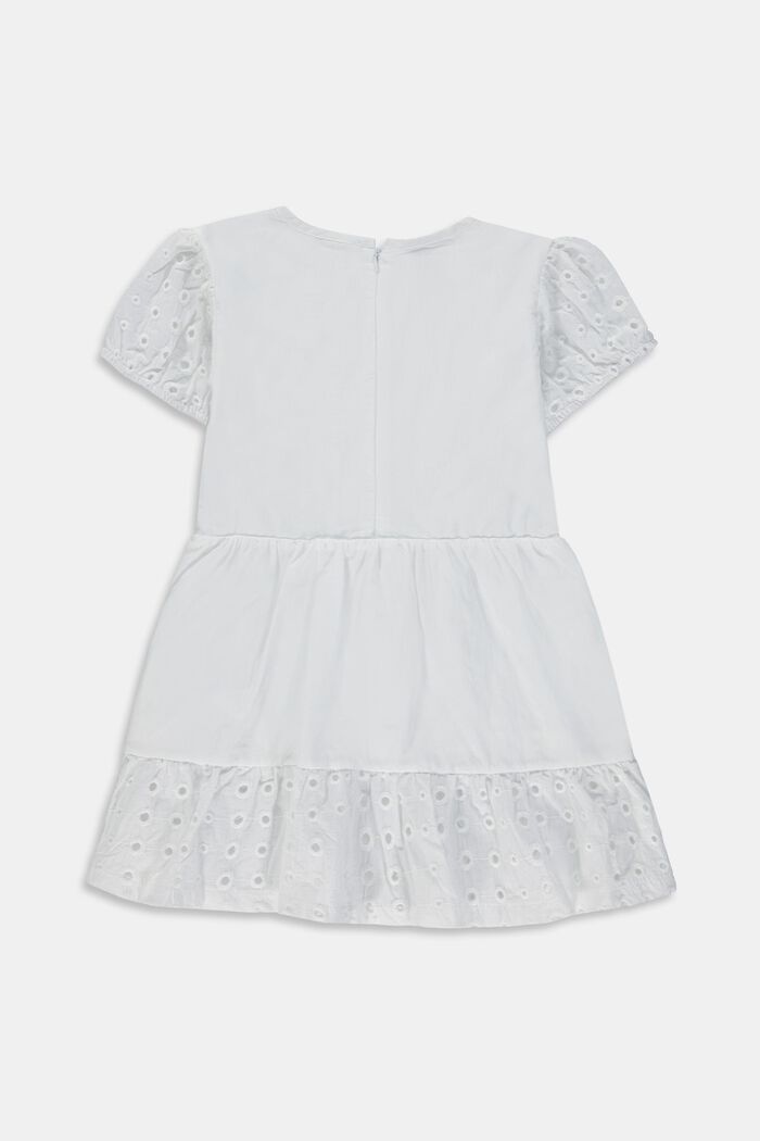 Open Knit Tiered Mini Dress, WHITE, detail image number 1