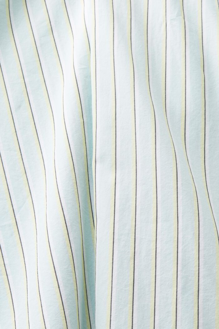 Striped Button-Down Cotton Shirt, LIGHT AQUA GREEN, detail image number 5