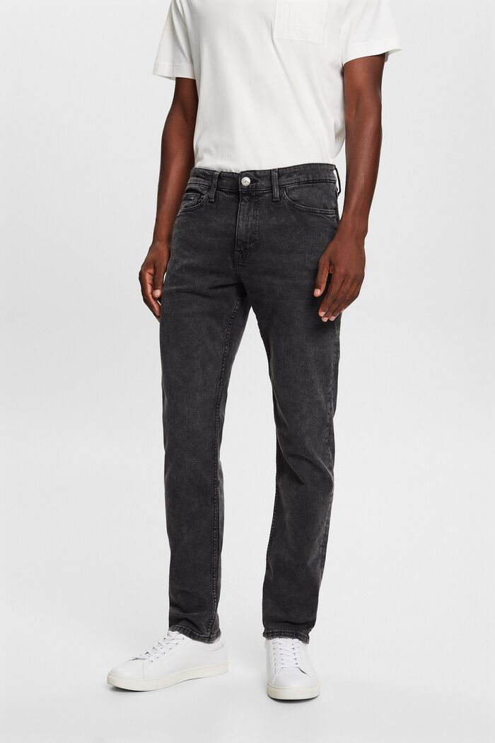 Slim Mid-Rise Jeans, BLACK MEDIUM WASHED, detail image number 0