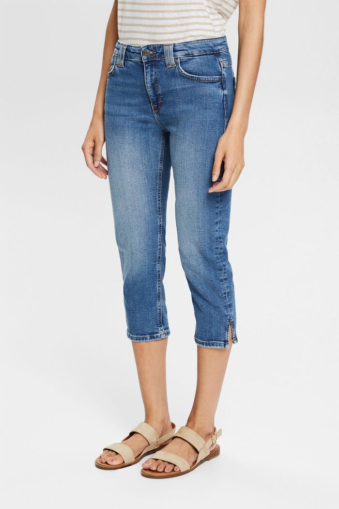 Capri-length jeans, BLUE MEDIUM WASHED, detail image number 0