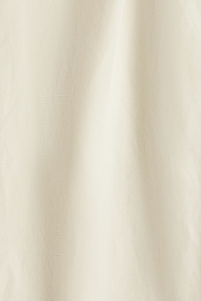 Linen blend: wide-leg trousers with belt, LIGHT BEIGE, detail image number 4