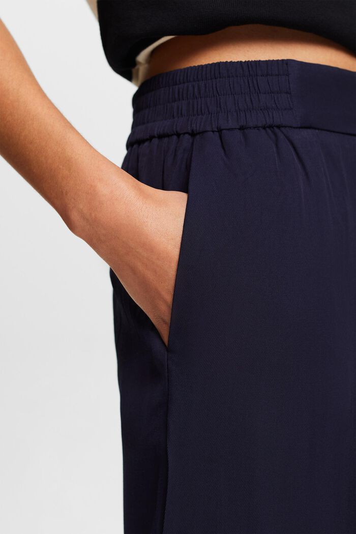 Twill Wide Pull-On Pants, NAVY, detail image number 2