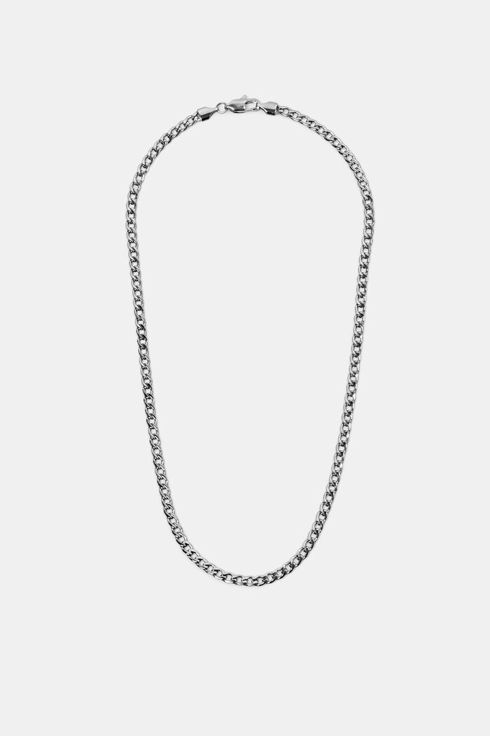 Chain necklace in shiny metal, SILVER, detail image number 0