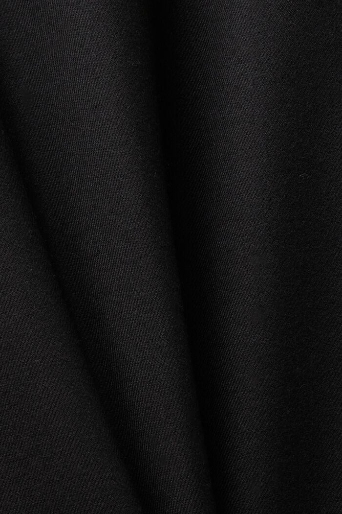 Slit Hem Flannel Pants, BLACK, detail image number 6