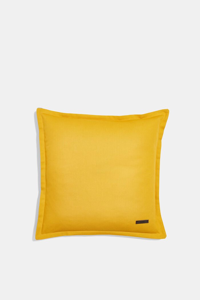 Bi-colour cushion cover made of 100% cotton, YELLOW, detail image number 0