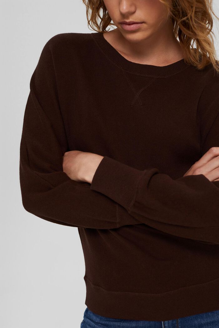 Long sleeve top made of 100% organic cotton, BLACK, detail image number 2