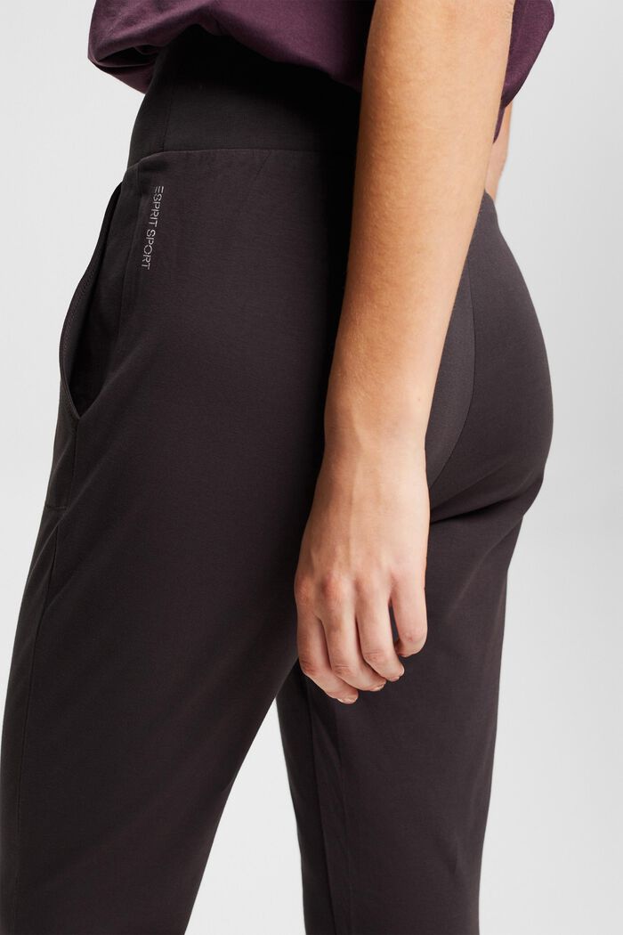Jersey trousers made of organic cotton, BROWN, detail image number 2