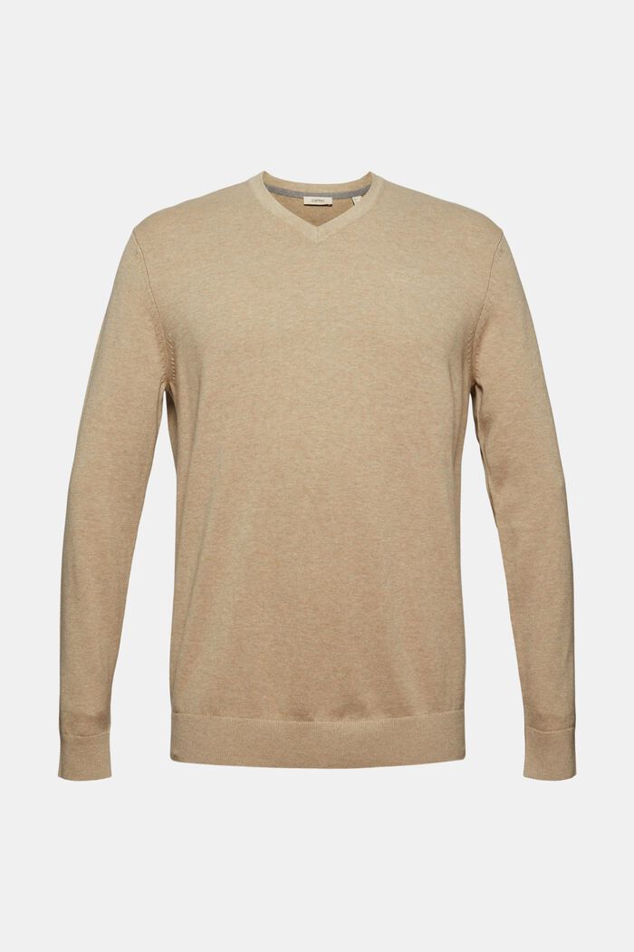Basic jumper made of 100% Pima cotton, BEIGE, detail image number 8
