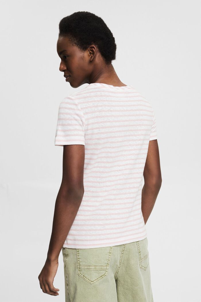 With linen: striped T-shirt, LIGHT PINK, detail image number 3