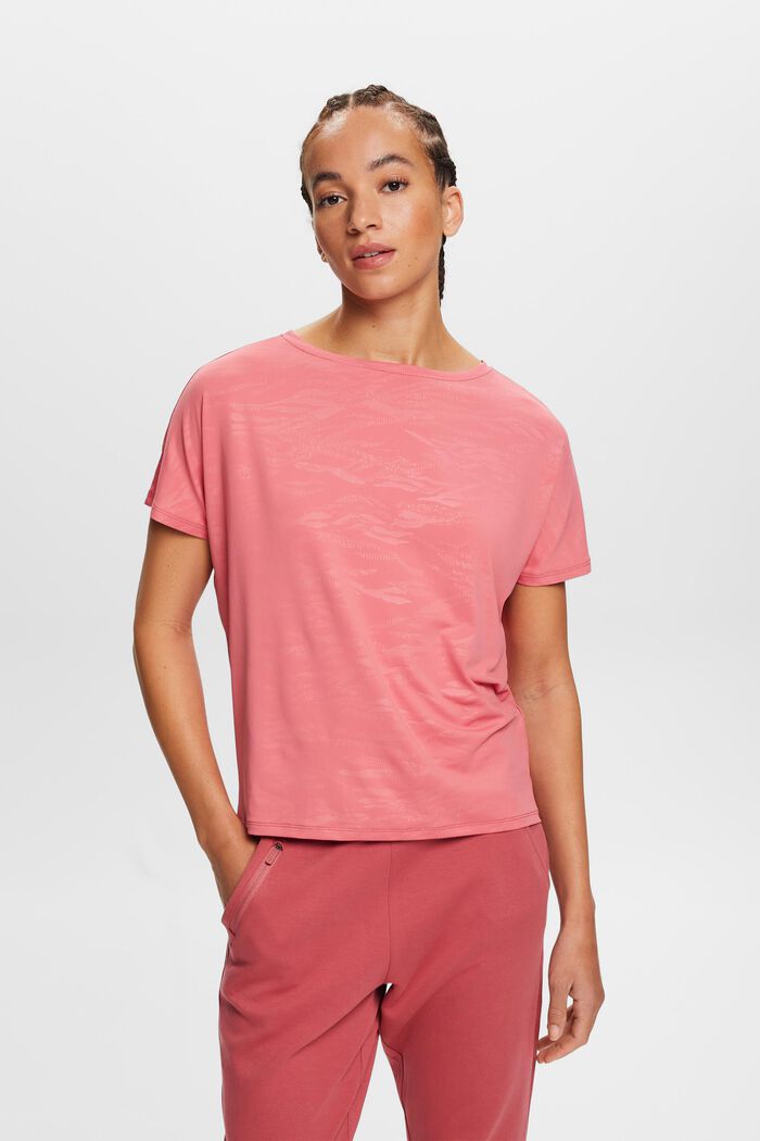 Embossed Active T-Shirt, E-DRY, BLUSH, detail image number 1