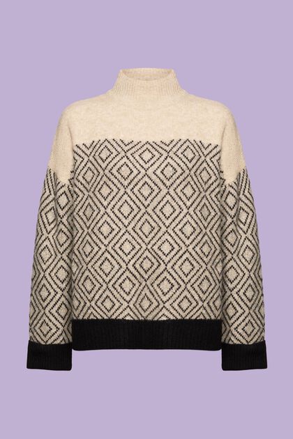 Wool Blend Jacquard Sweater