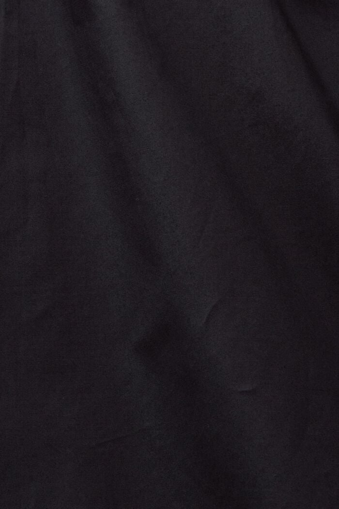 Blouson Sleeve Poplin Blouse, BLACK, detail image number 4