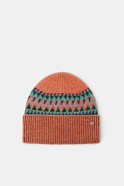 Ribbed Graphic Beanie