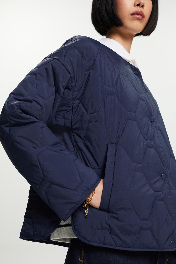 Recycled: lightweight quilted jacket, NAVY, detail image number 2