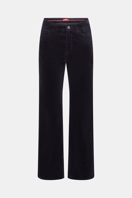 High-Rise Straight Fit Corduroy Trousers
