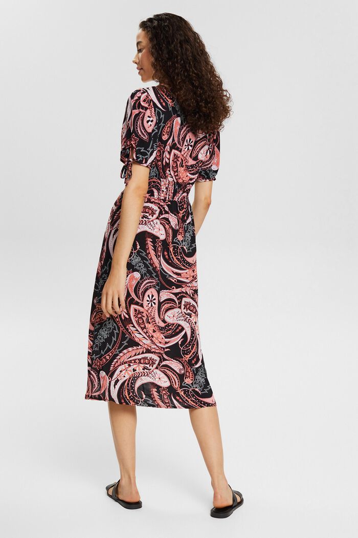 Dress with a paisley pattern, LENZING™ ECOVERO™, BLACK, detail image number 2