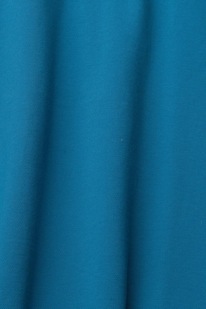 Cotton piqué polo shirt, PETROL BLUE, detail image number 1