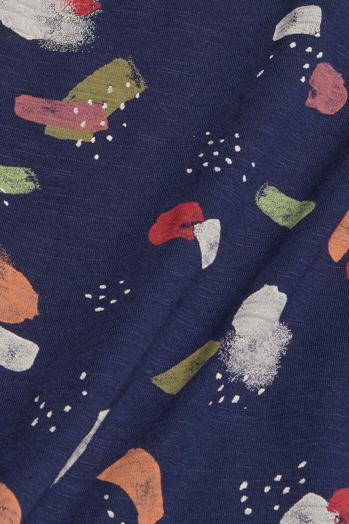 T-shirt with print, 100% organic cotton, NAVY, detail image number 4